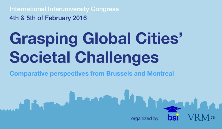 Grasping Global Cities' Societal Challenges, comparative perspectives from Brussels and Montreal